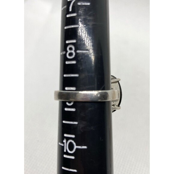 Dark Brown Smoky Quartz Solitaire Ring Size 9 Sterling Silver 925 Ring 7g - Picture 12 of 13